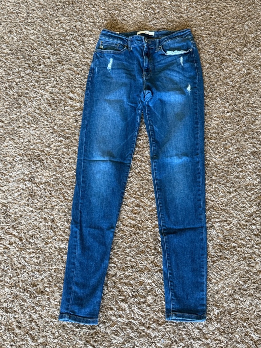 KanCan Indigo Skinny Jeans with Light Distressing